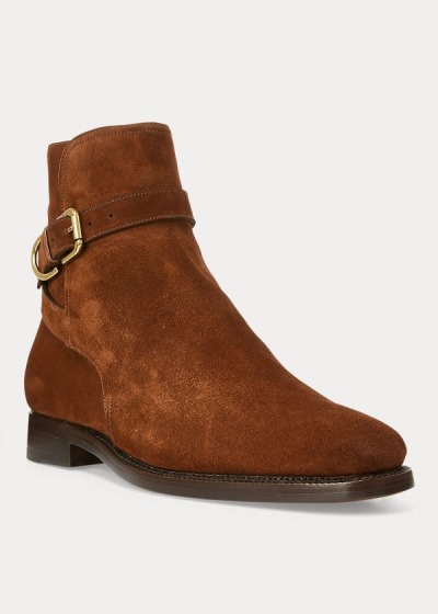 Botas Ralph Lauren Hombre Marrom - Macon Suede Jodhpur - RPQHT2081